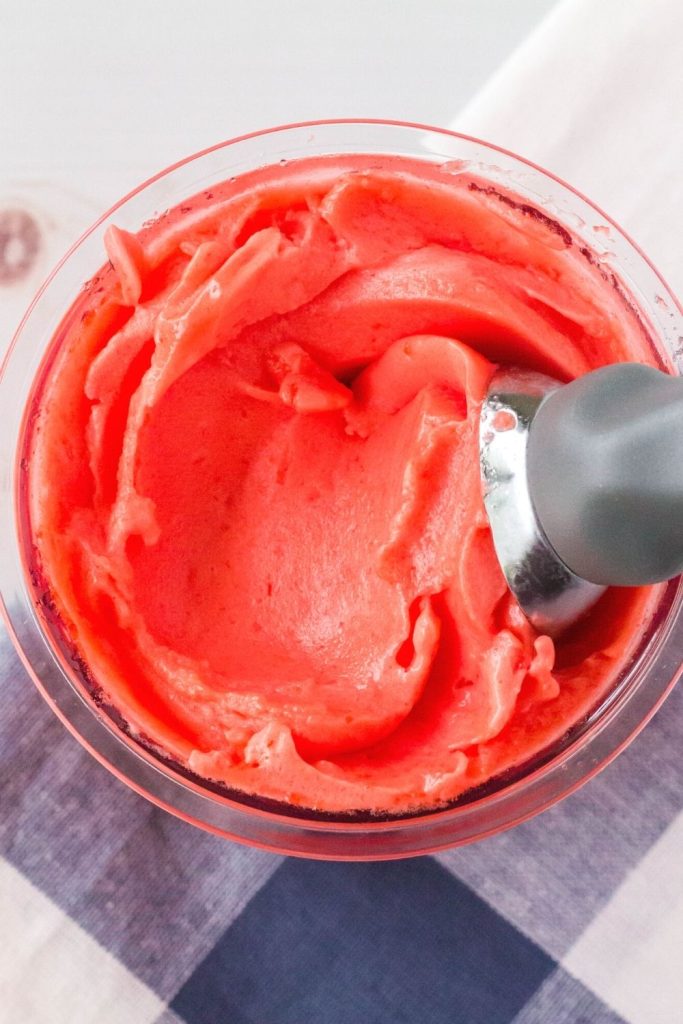 Ninja Creami Strawberry Sorbet (Made with JellO®) I Dream of Ice Cream