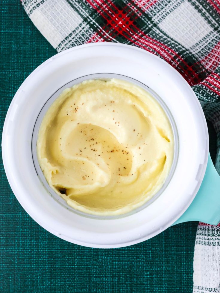 Dash My Mug eggnog ice cream sprinkled with nutmeg