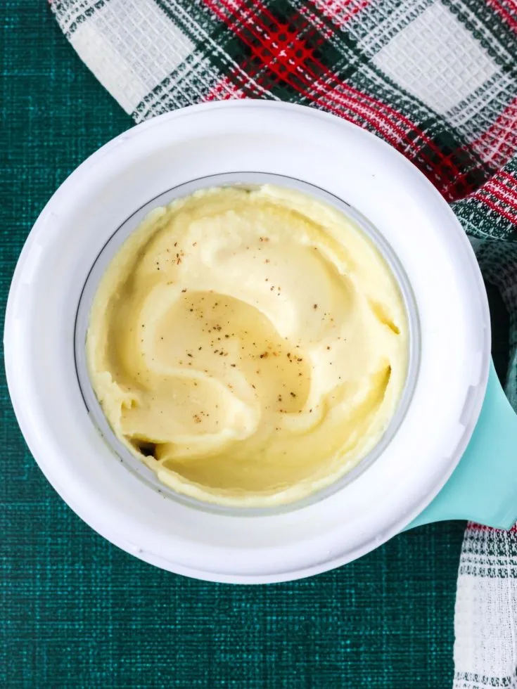 Dash My Mug eggnog ice cream sprinkled with nutmeg